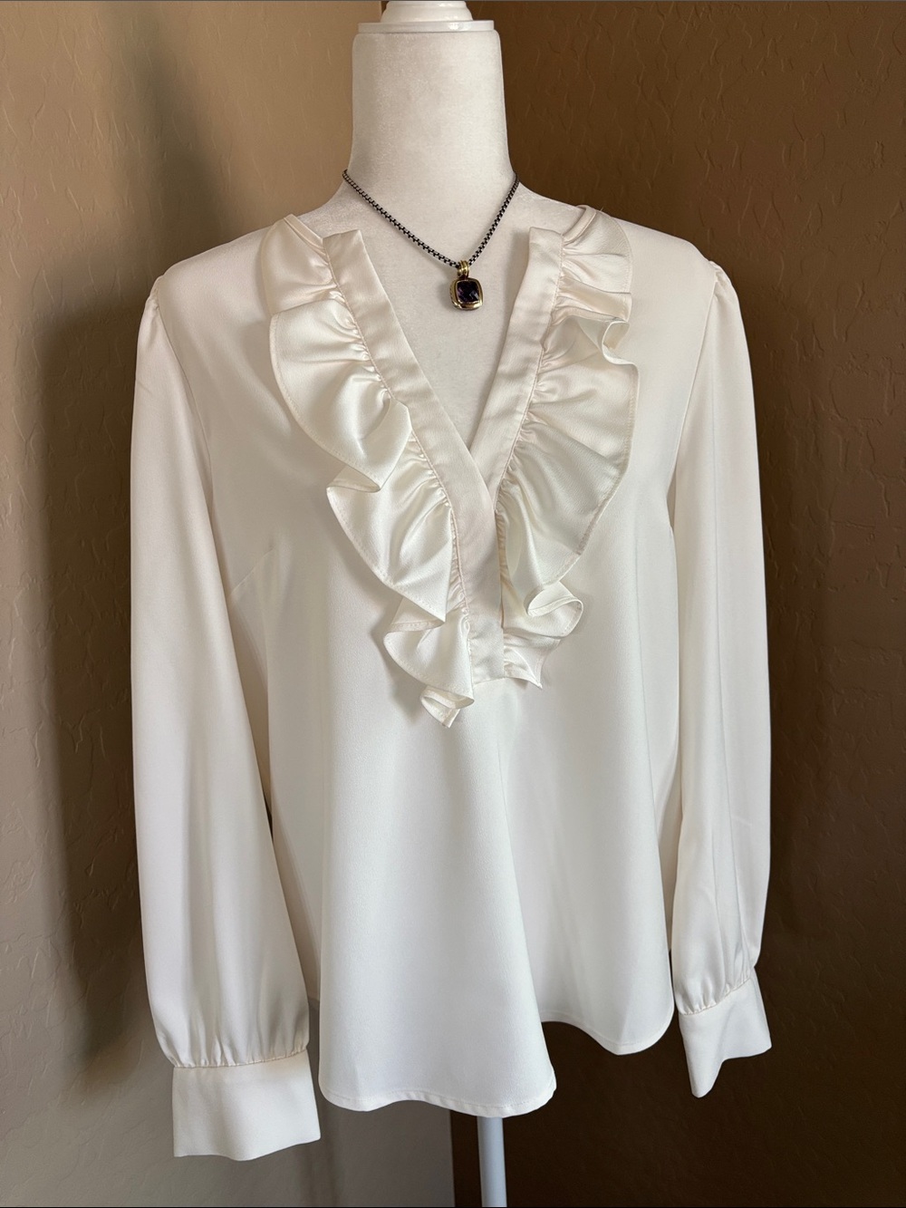 J. CREW ☀️ V-neck Ruffle Blouse